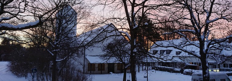Gustav-Adolf-Kirche im Winter
